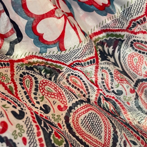 MOSSIMO SUPPLY CO Sweet Smocked Plumeria Paisley Sundress Tank Dress July 4th M - Picture 8 of 10